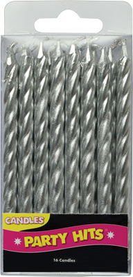 Silver Spiral Candles (16)