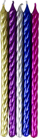 Party Candles - Metallic Asst. 5" Tall