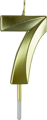 Gold Small Numeral Candle