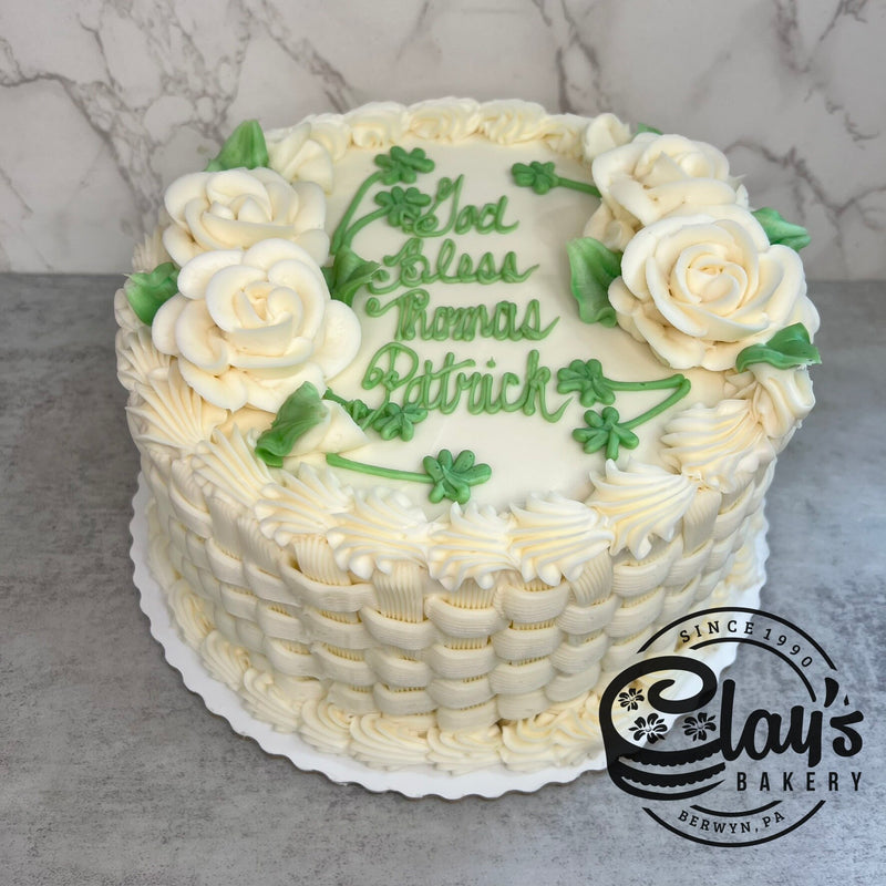 Shamrock Sprigs with Basket Weave