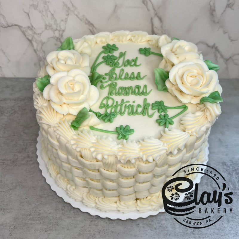 Shamrock Sprigs with Basket Weave