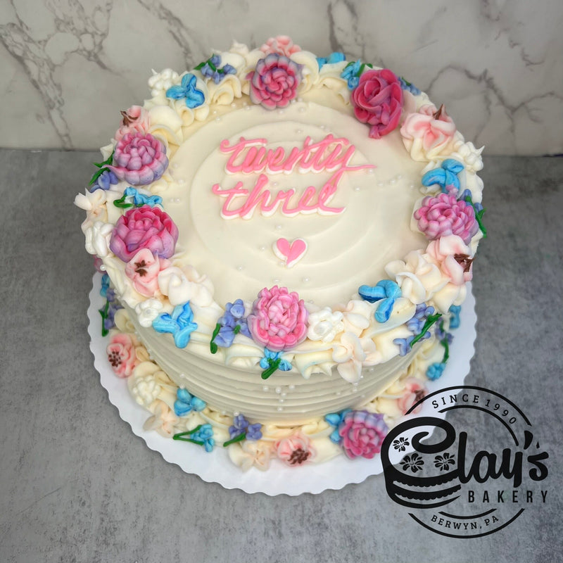 Delicate Florals around the Edge