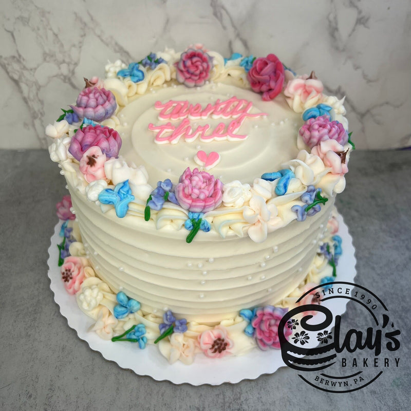 Delicate Florals around the Edge