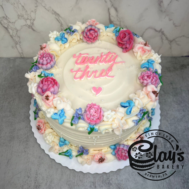 Delicate Florals around the Edge