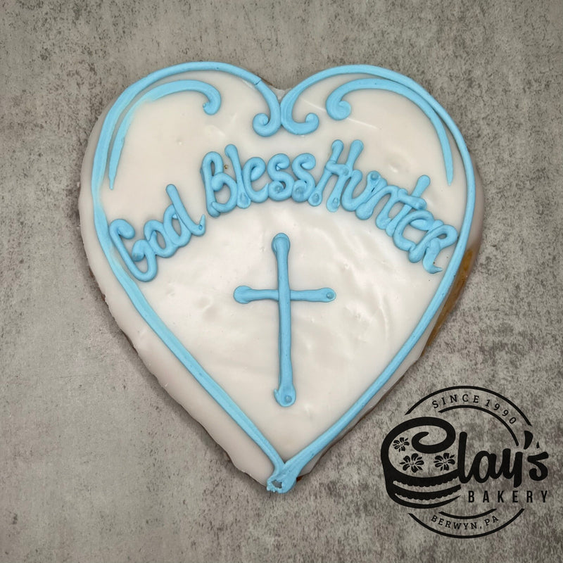 Religious Heart Shaped Cookie