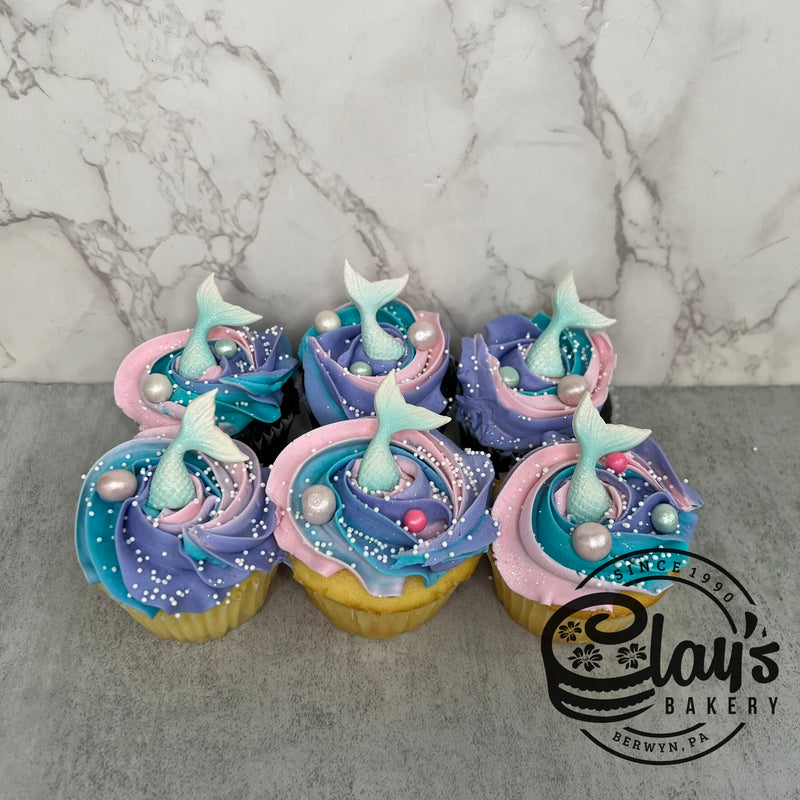 Mermaid Sugar Piece Cupcakes