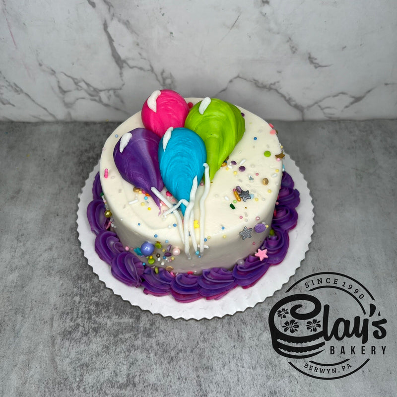 4" Lunchbox Bento Cake (Balloons)