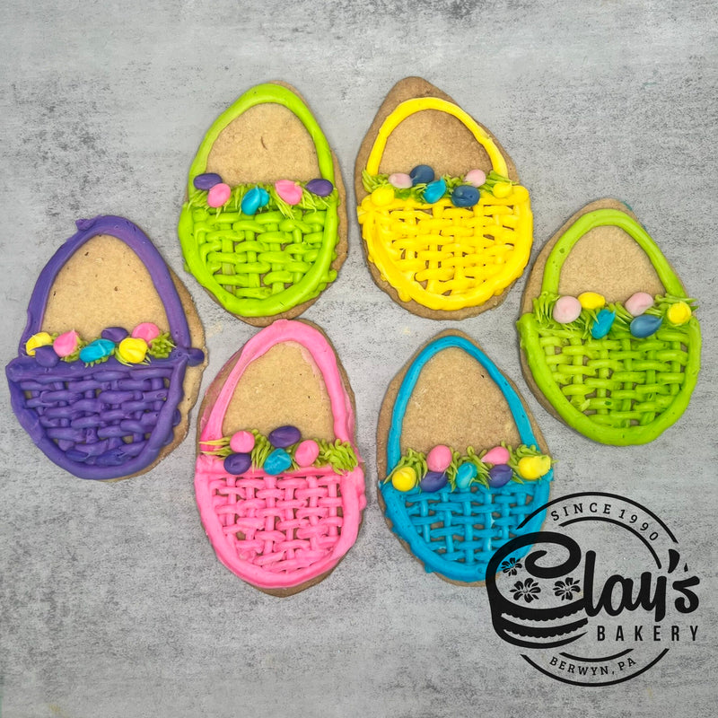 Easter Egg Basket Cookies (Royal Icing)