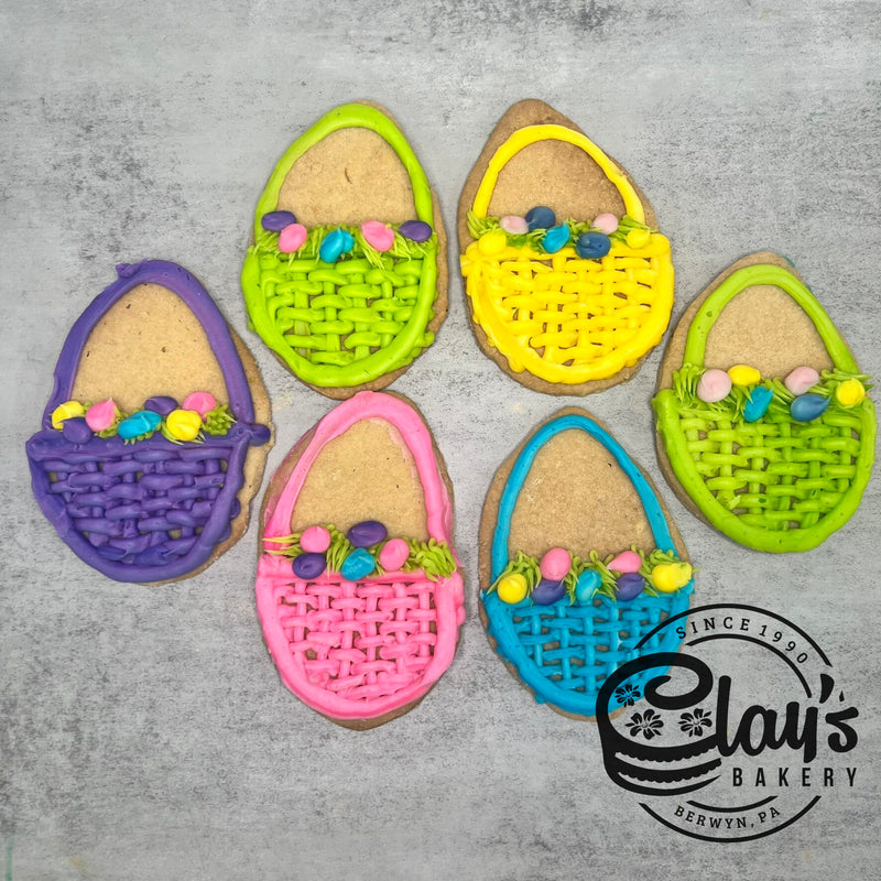 Easter Egg Basket Cookies (Royal Icing)