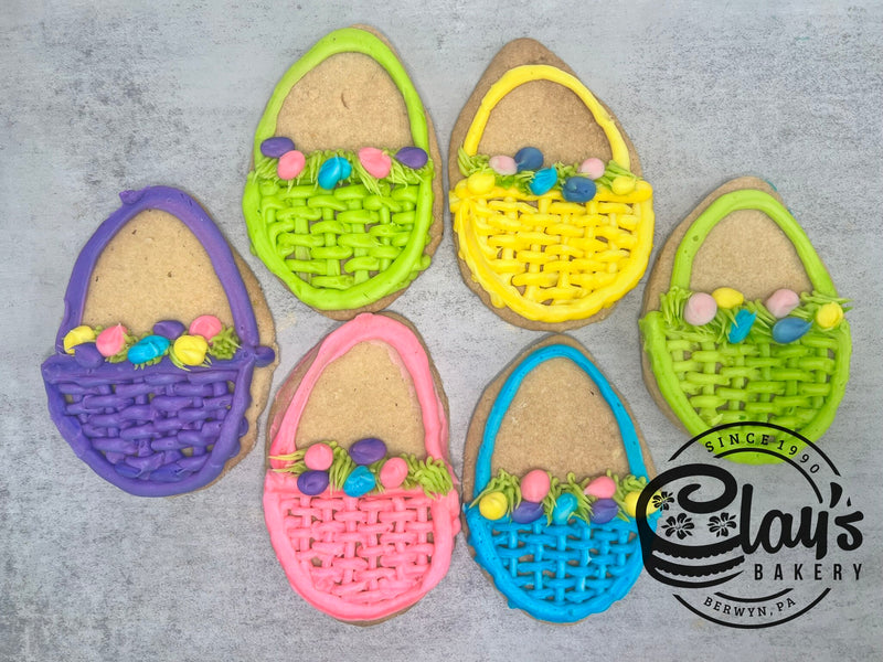 Easter Egg Basket Cookies (Royal Icing)