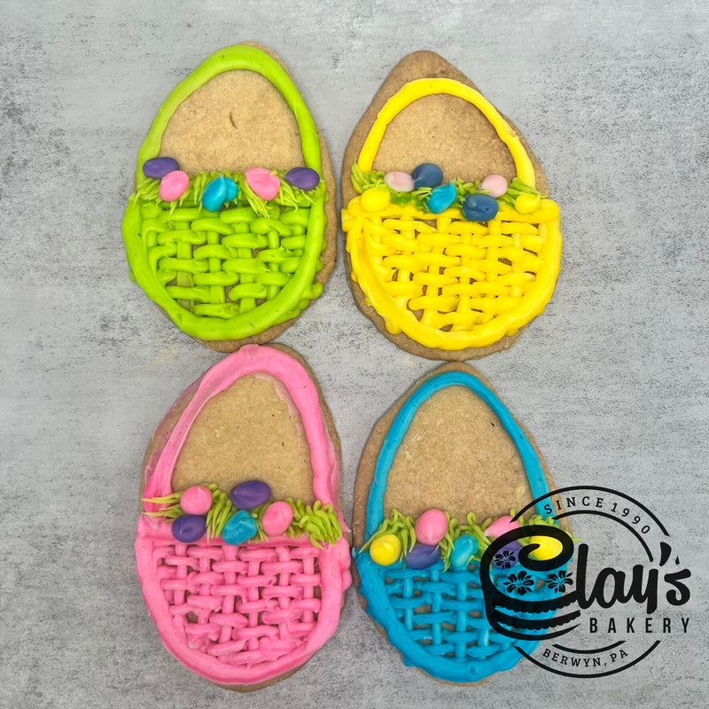 Easter Egg Basket Cookies (Royal Icing)