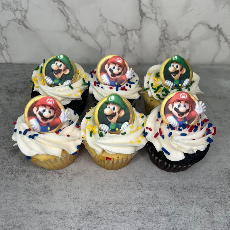 Mario and Luigi Ring Cupcakes