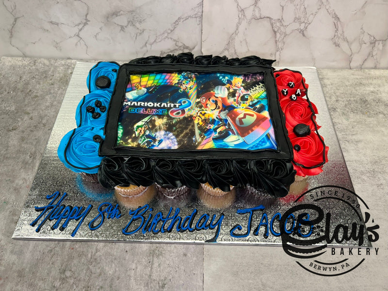 Nintendo Switch Cupcake Cake (22 Cupcakes)