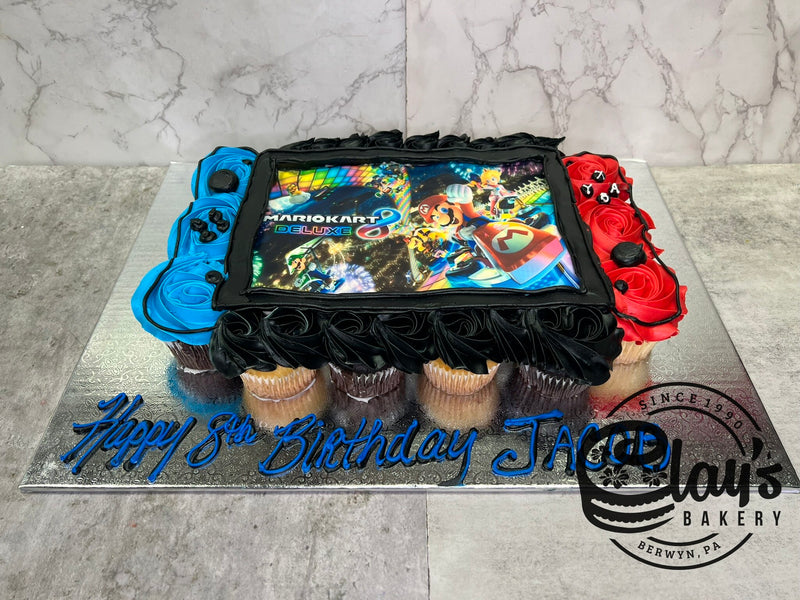 Nintendo Switch Cupcake Cake (22 Cupcakes)