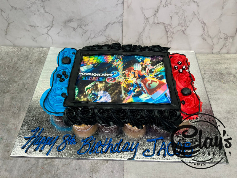 Nintendo Switch Cupcake Cake (22 Cupcakes)