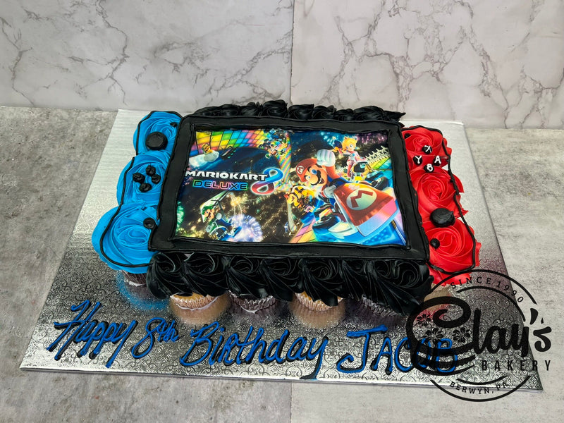 Nintendo Switch Cupcake Cake (22 Cupcakes)