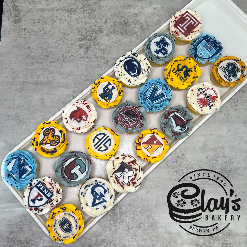 College or High School Logo Cupcakes