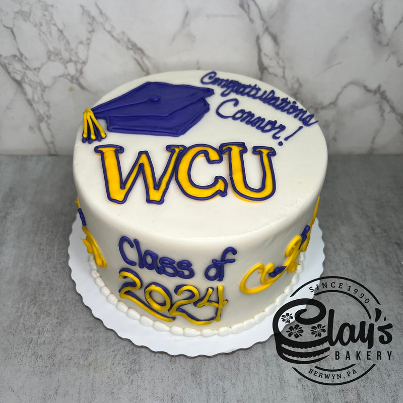 Buttercream Gradcap and Scrolls
