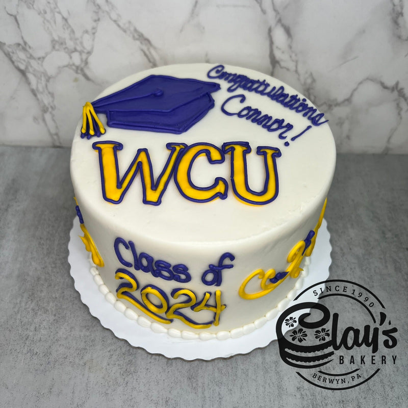 Buttercream Gradcap and Scrolls