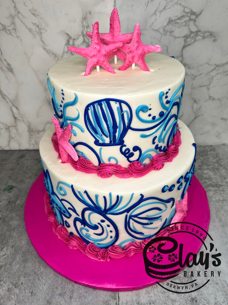 Fun Artsy Shells (Two Tier)