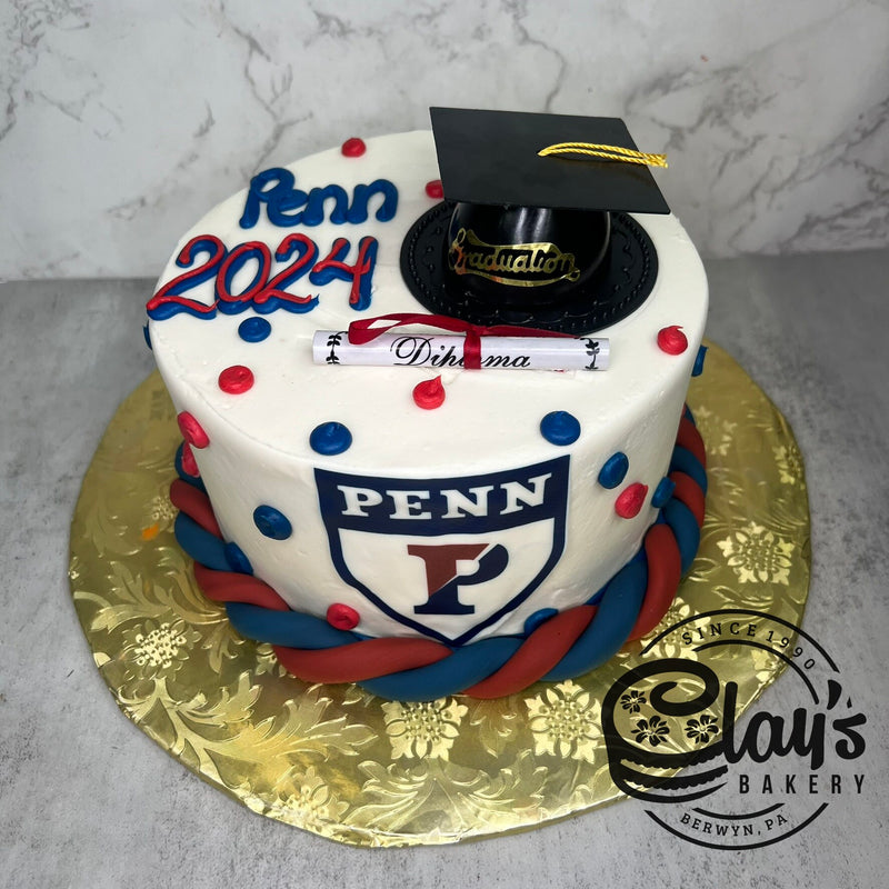 Graduation Cake with Fondant Rope Trim