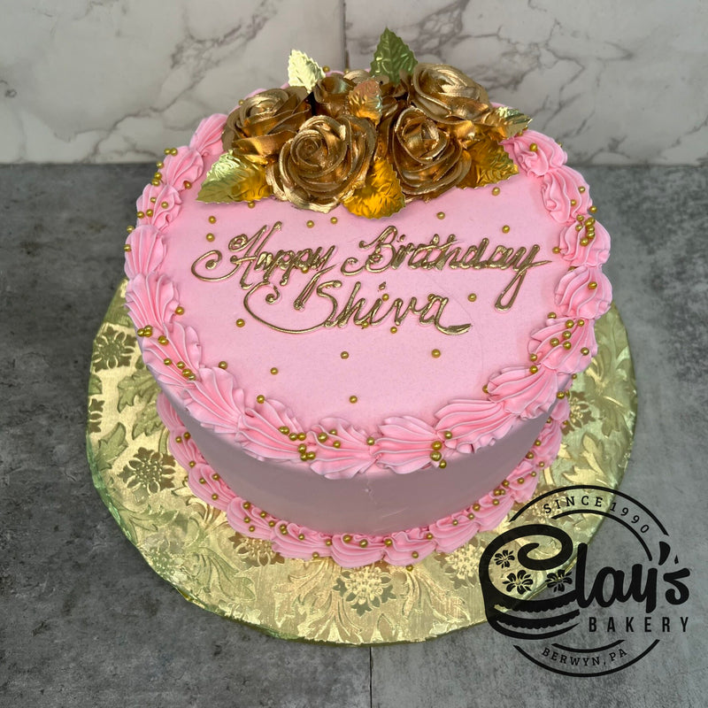 Metallic Writing and Flowers