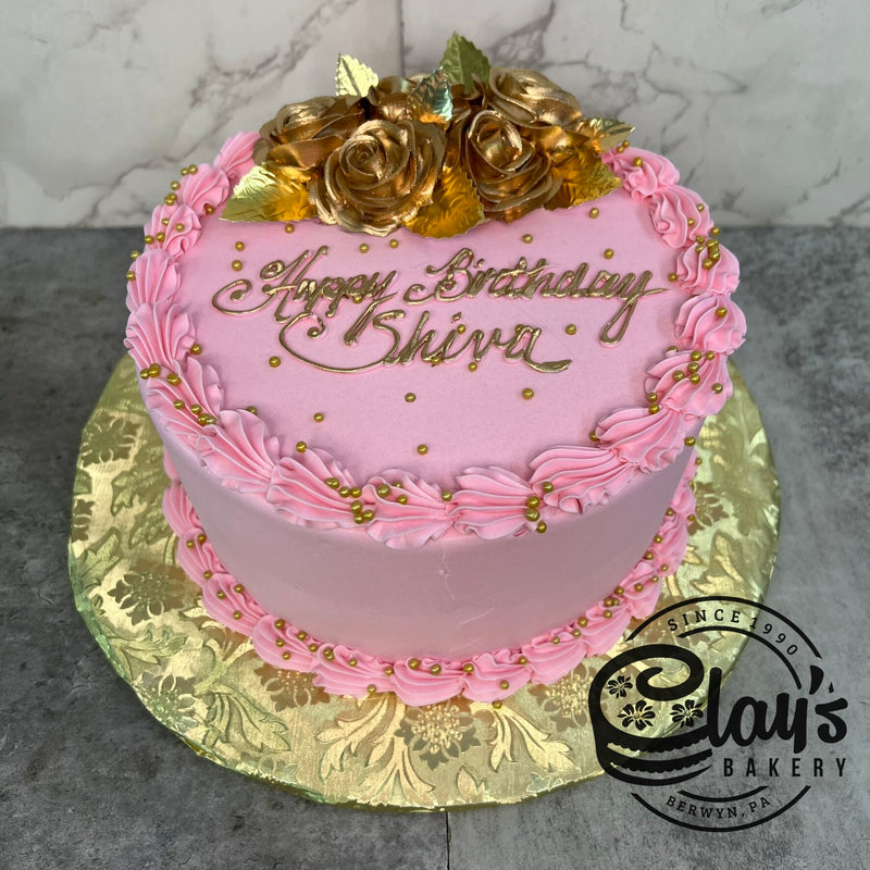 Metallic Writing and Flowers
