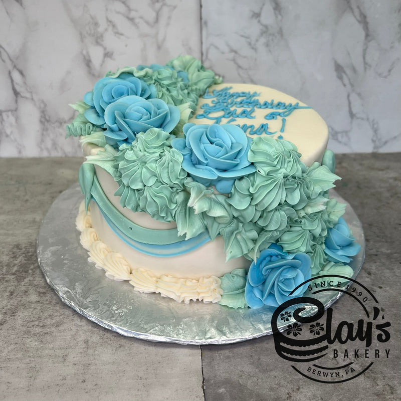 Minty Blue Florals