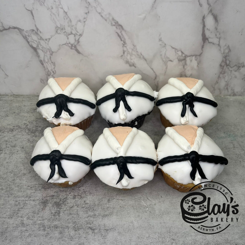 Dipped Karate Cupcakes