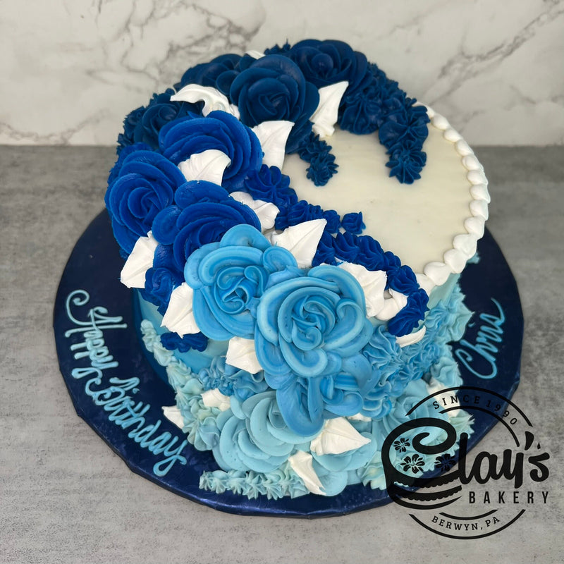 Beautiful Flowing Flowers on Ombre
