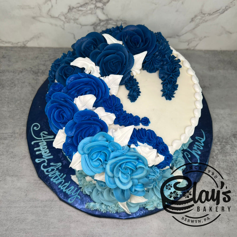 Beautiful Flowing Flowers on Ombre