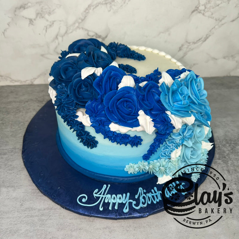 Beautiful Flowing Flowers on Ombre