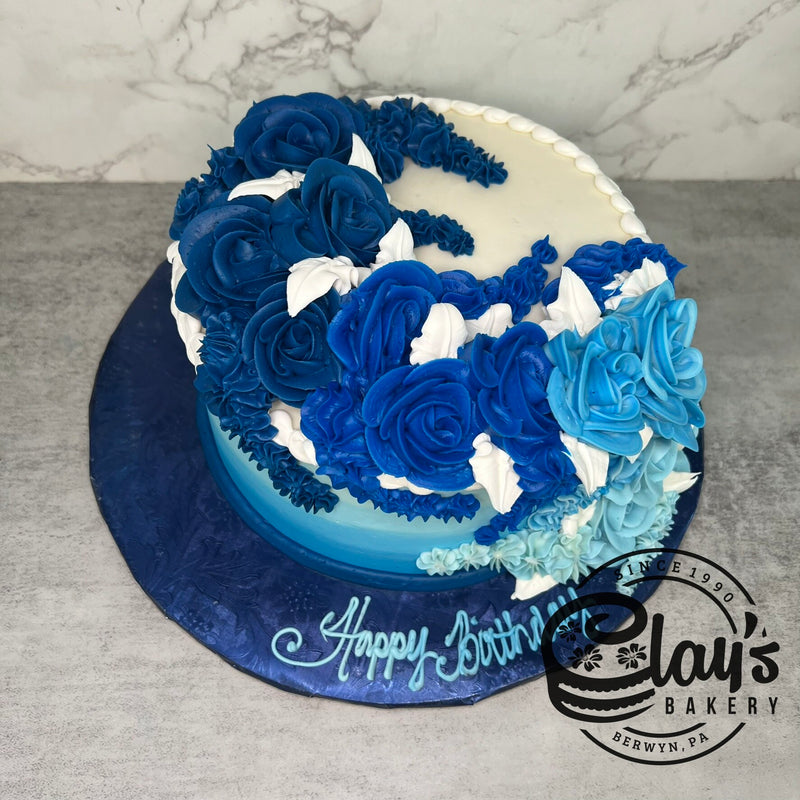 Beautiful Flowing Flowers on Ombre