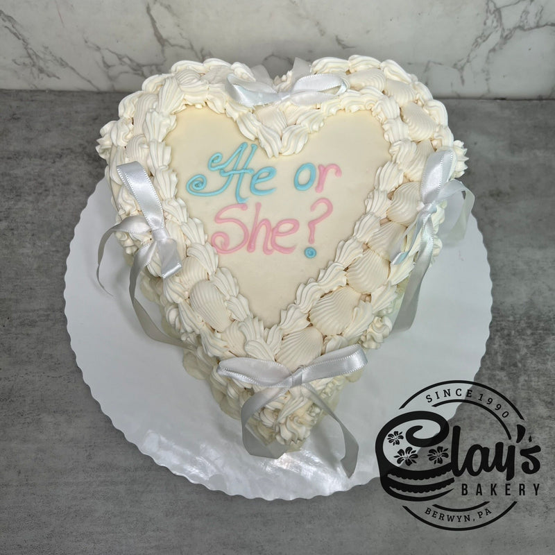 He or She? (Heart Shaped Cake)