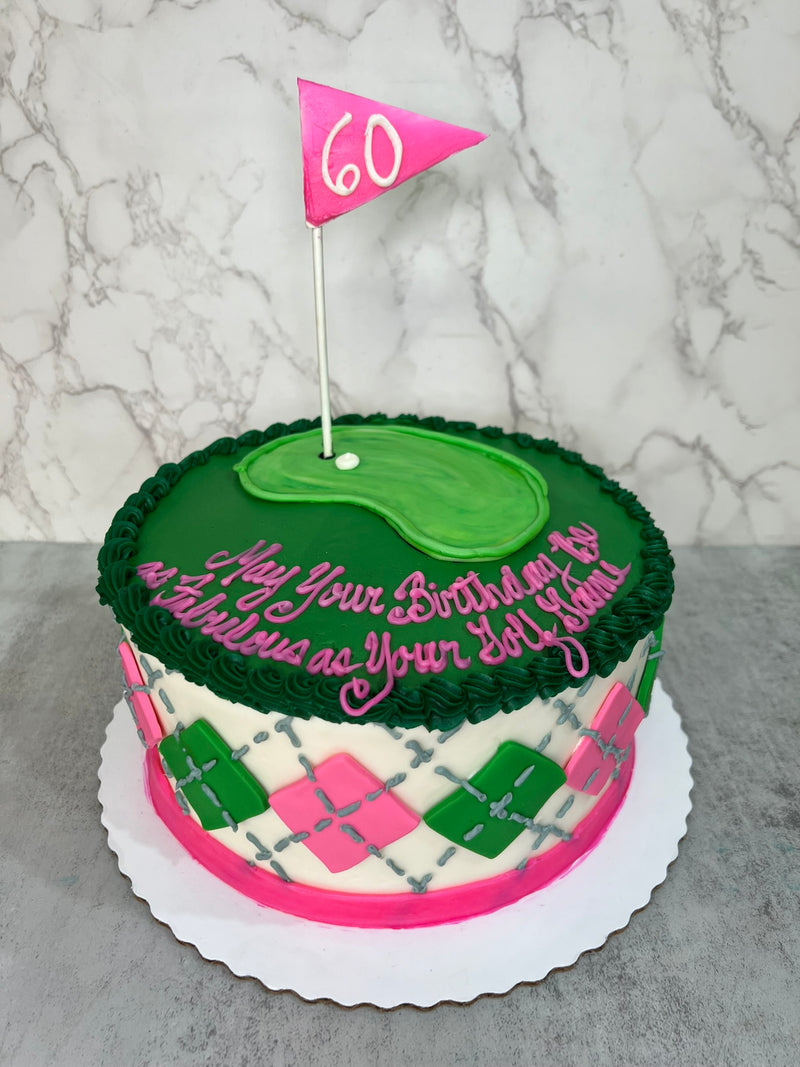 Pink Golf Argyle (Customizable)