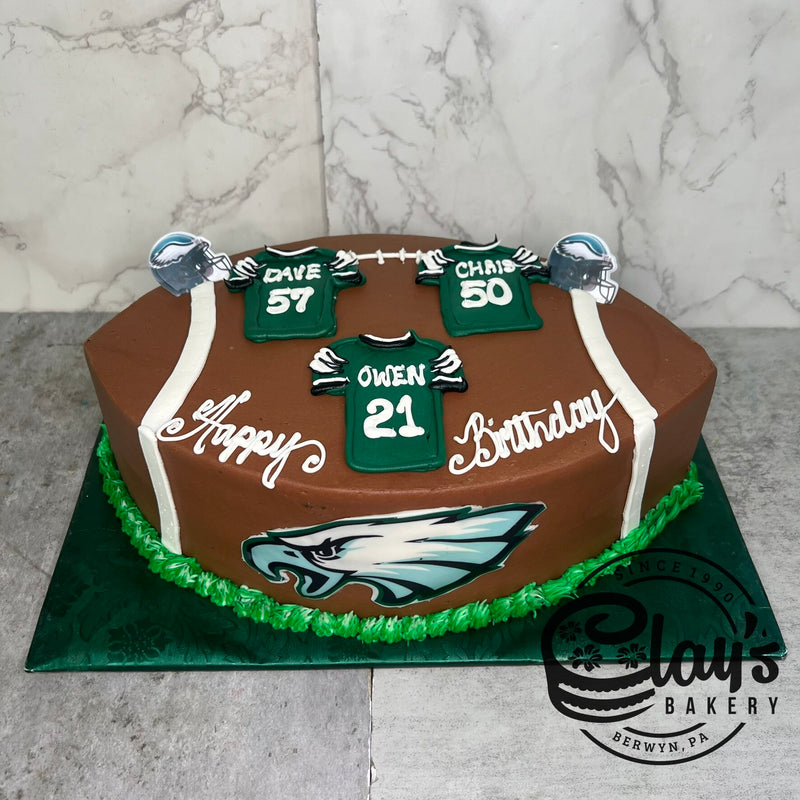 Football Shape with Jerseys and Logo
