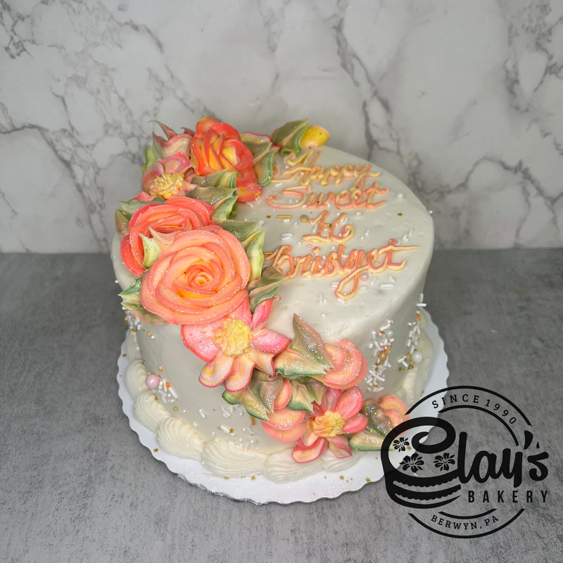 Elegant Peachy Cake