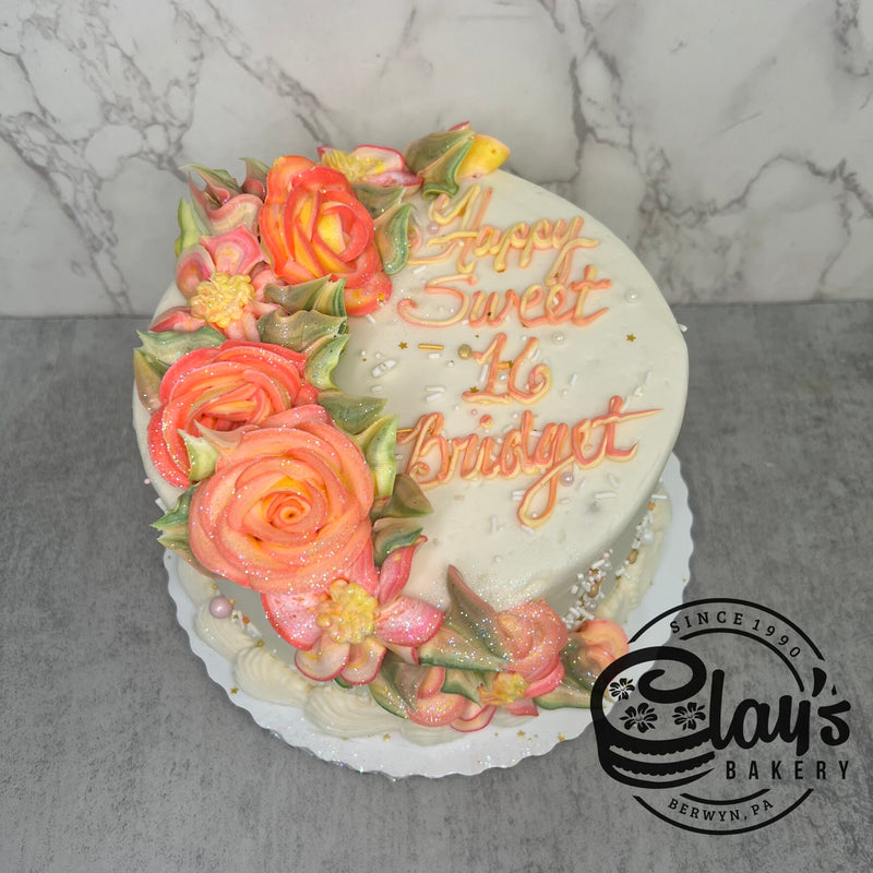 Elegant Peachy Cake