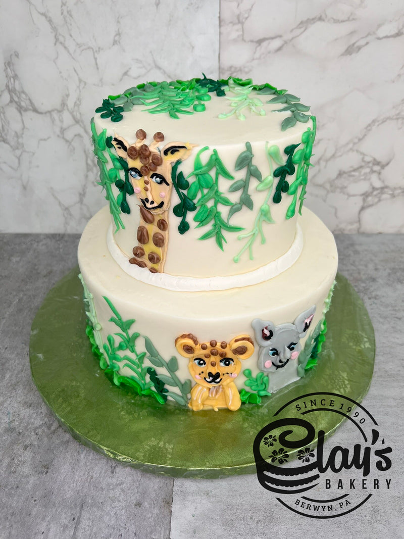 Cutesy Jungle Animals - Two Tier