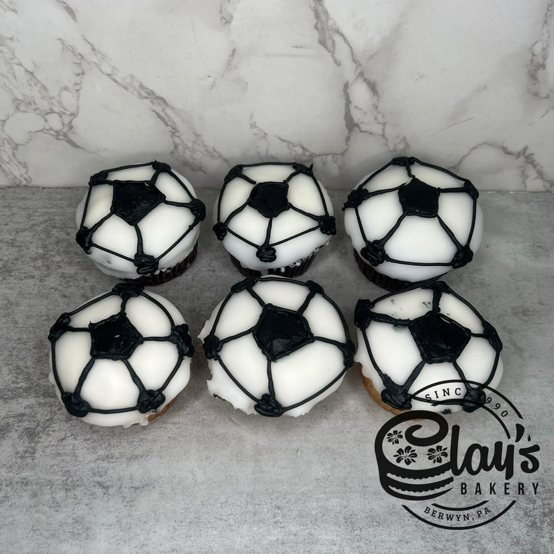 Dipped Soccer Cupcakes