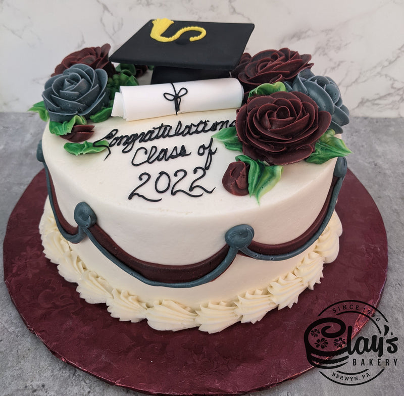 Graduation Flowers with Graduation Cap