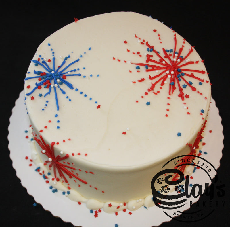 Red and Blue Fireworks