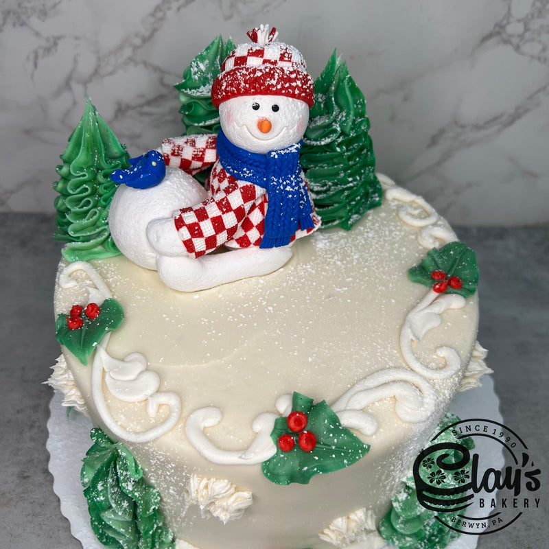 Snowman Figure in the Woods
