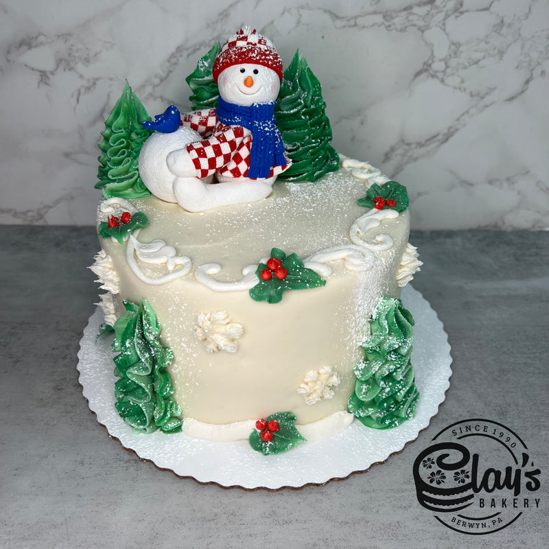 Snowman Figure in the Woods
