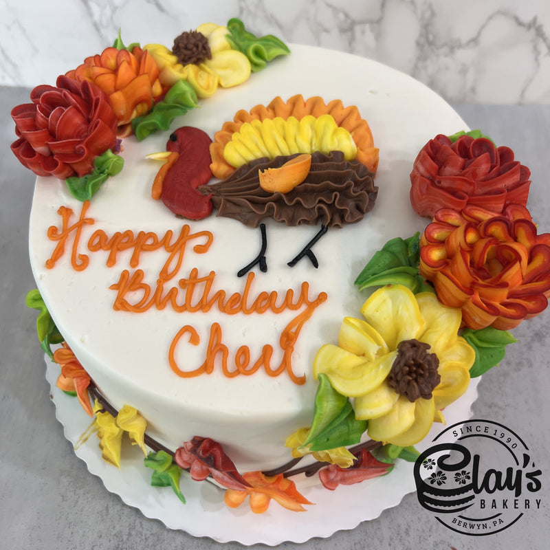 Turkey and Flowers