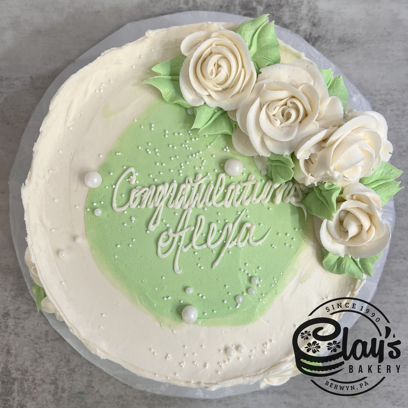Modern Classic in White and Green