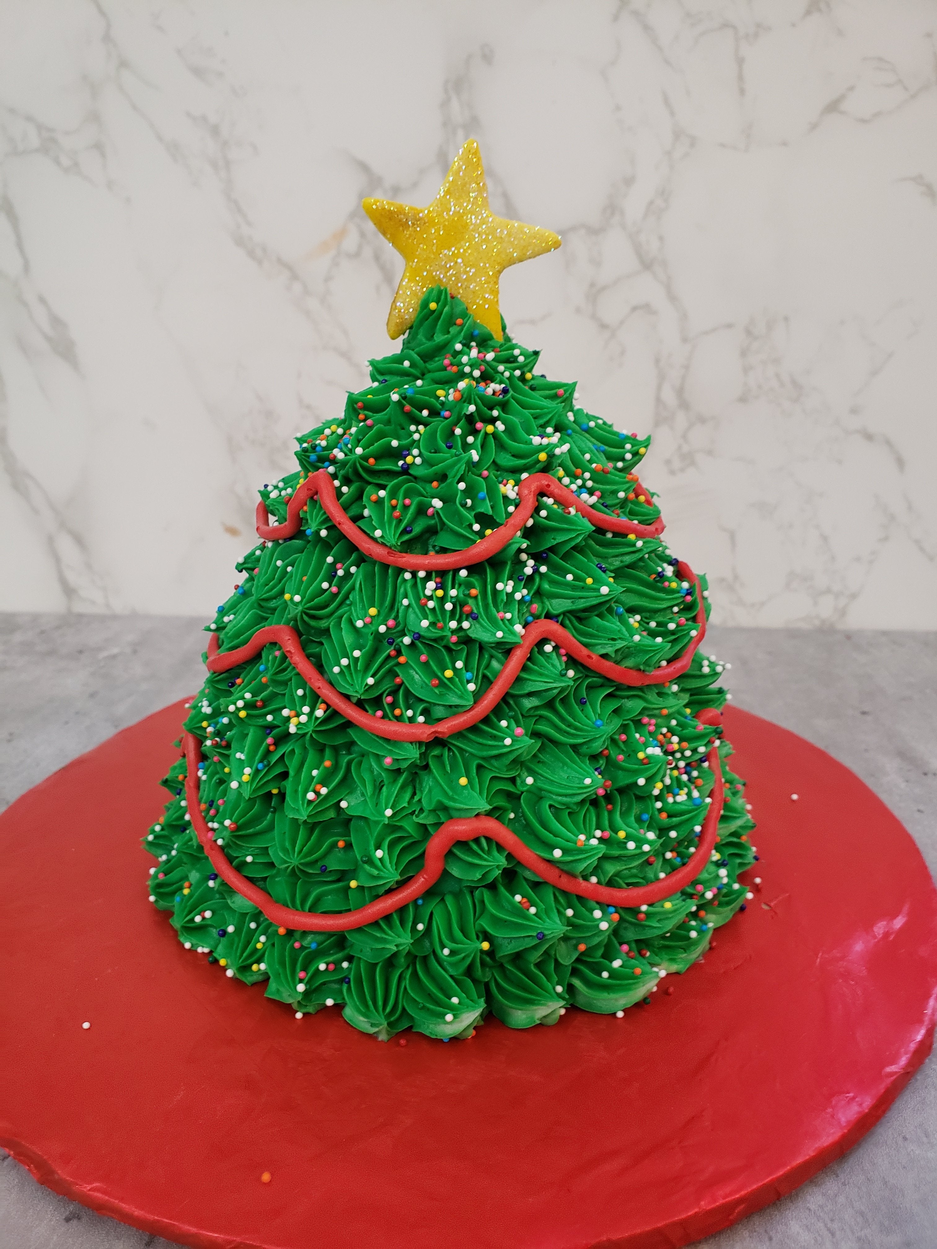 Christmas Tree Shaped Cake Clay's Bakery