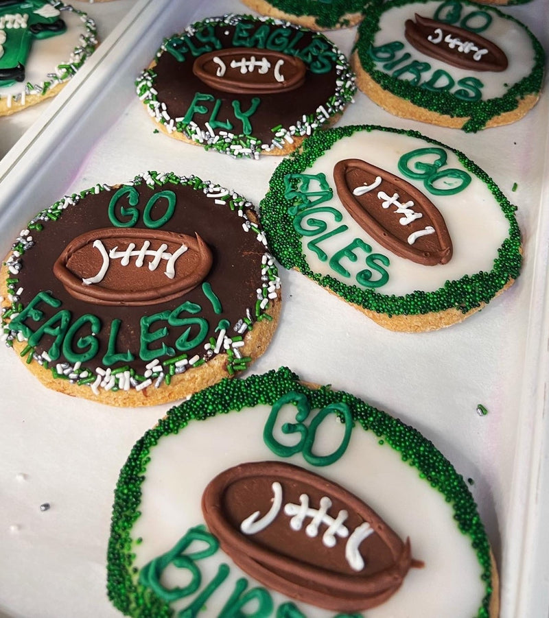 Big Game Cookies - Round with Footballs