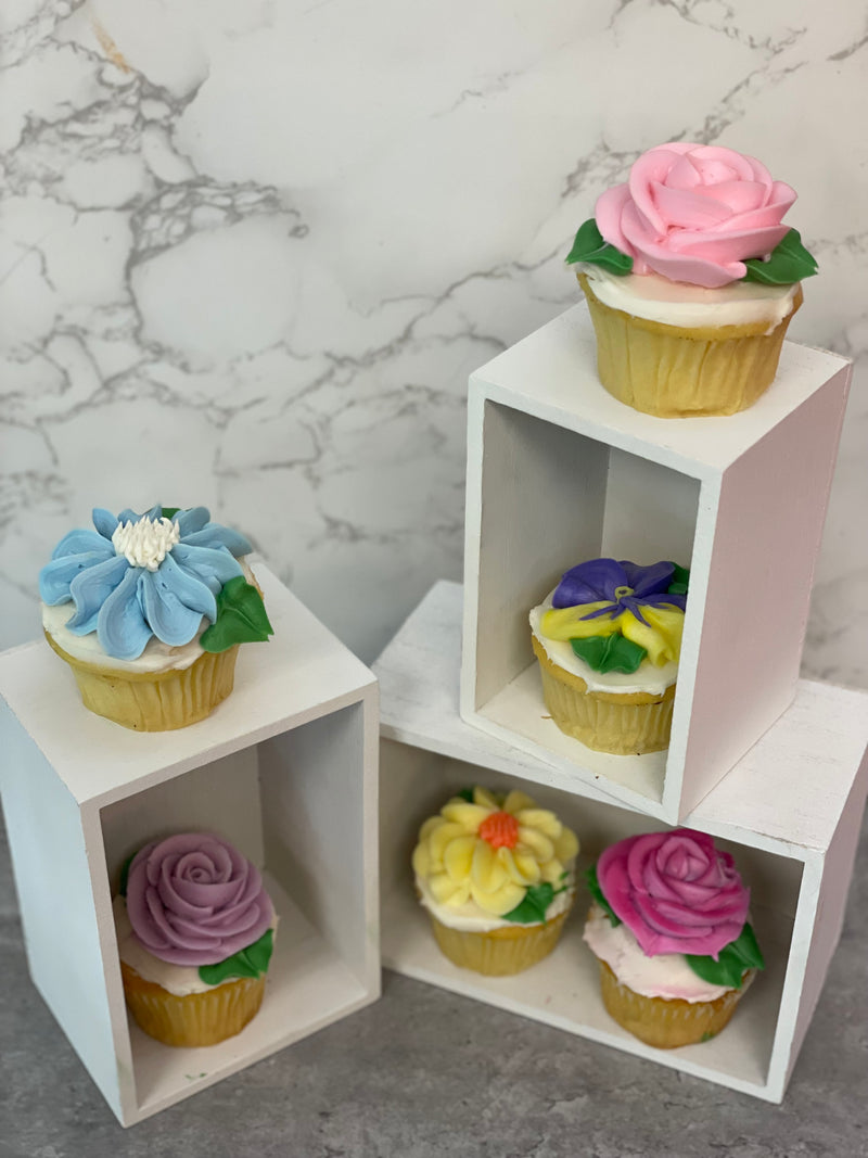 Pretty Flower Assortment Cupcakes