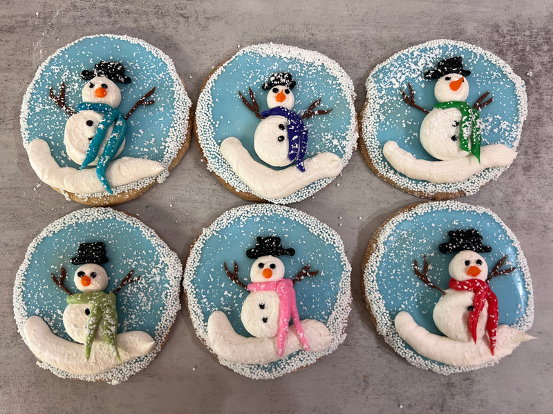 Snowman Iced Cookie